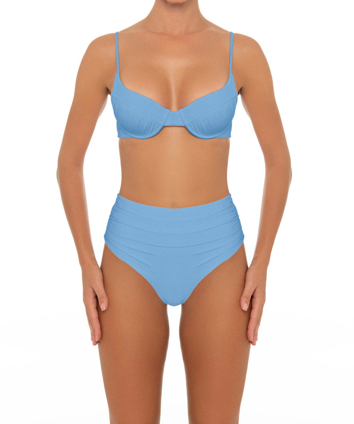 BSWS-T164 Underwire Shirred Cup Bikini Top