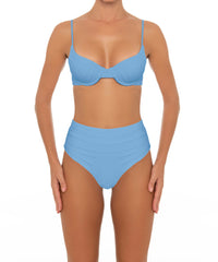 BSWS-B164 Side Shirred Highwaisted Bikini Bottom