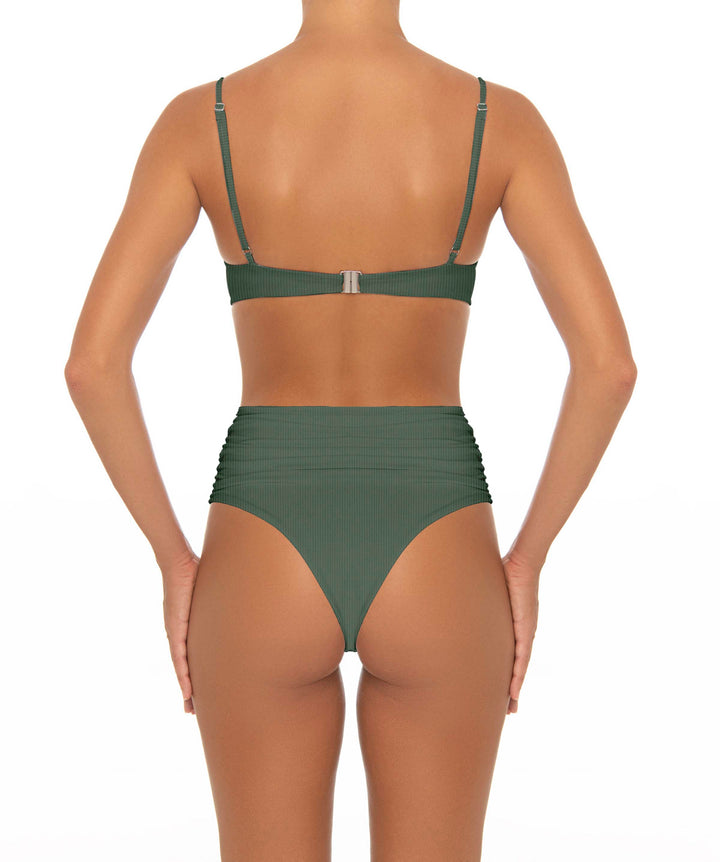 BSWS-B164 Side Shirred Highwaisted Bikini Bottom