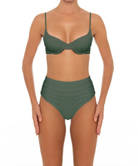 BSWS-B164 Side Shirred Highwaisted Bikini Bottom