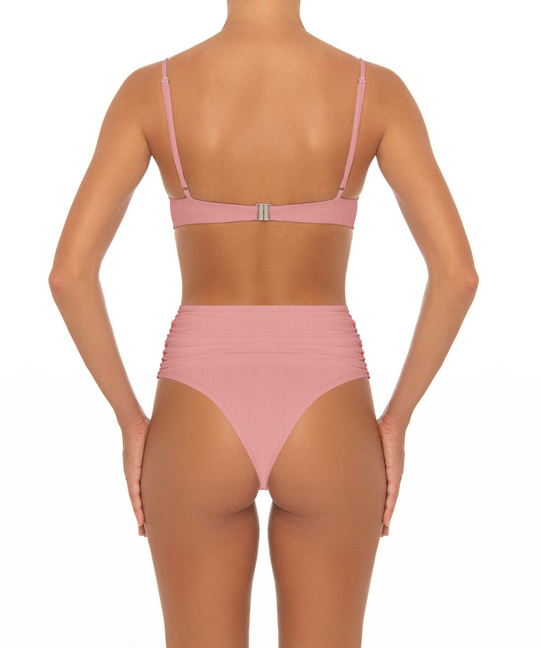 BSWS-B164 Side Shirred Highwaisted Bikini Bottom