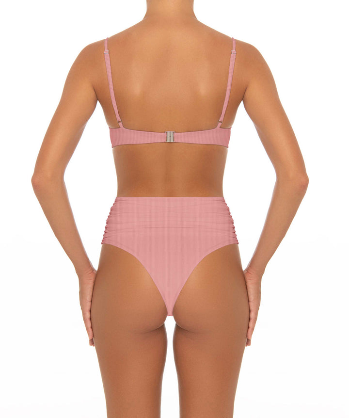BSWS-B164 Side Shirred Highwaisted Bikini Bottom