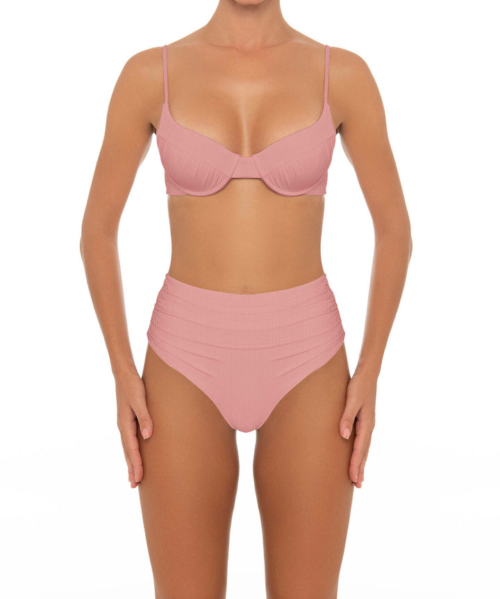 BSWS-T164 Underwire Shirred Cup Bikini Top
