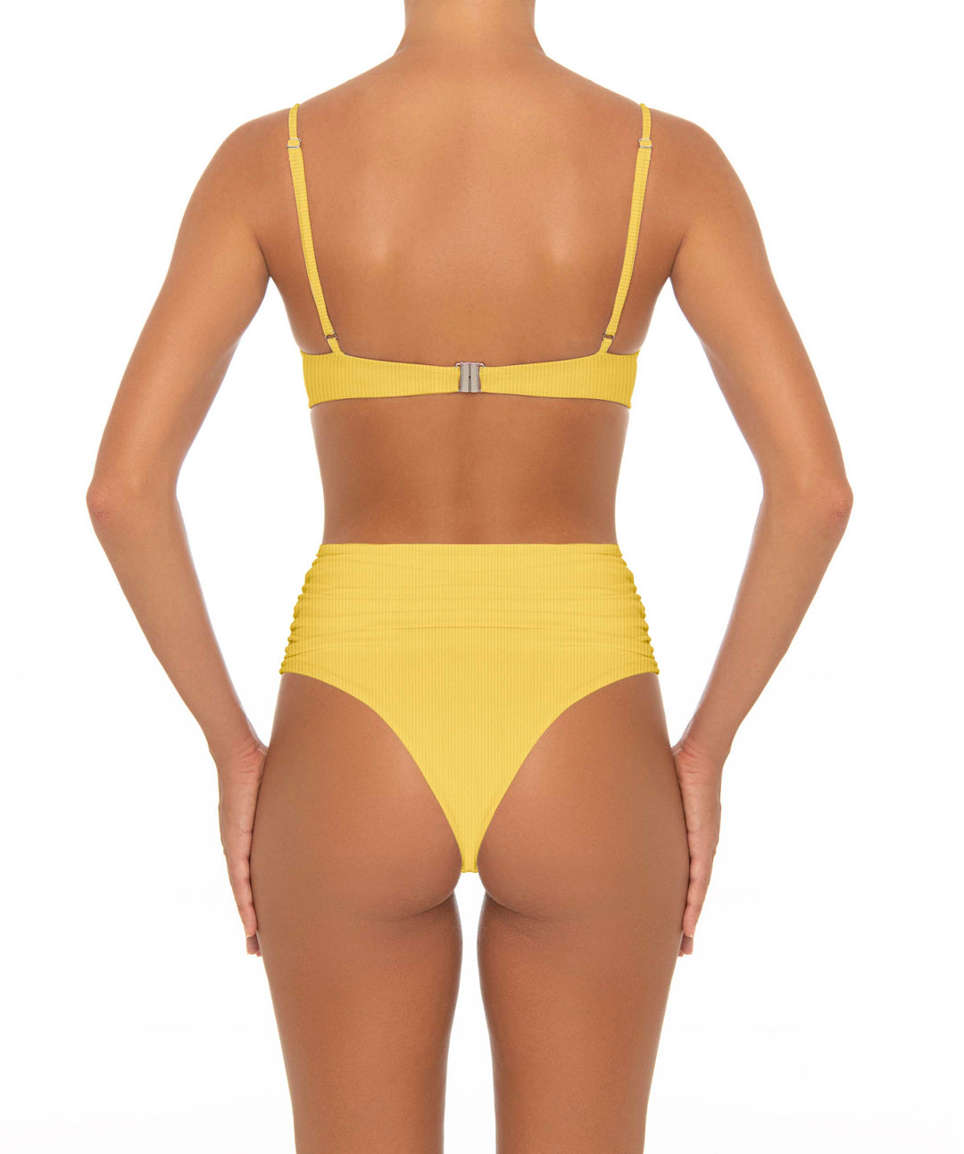 BSWS-B164 Side Shirred Highwaisted Bikini Bottom