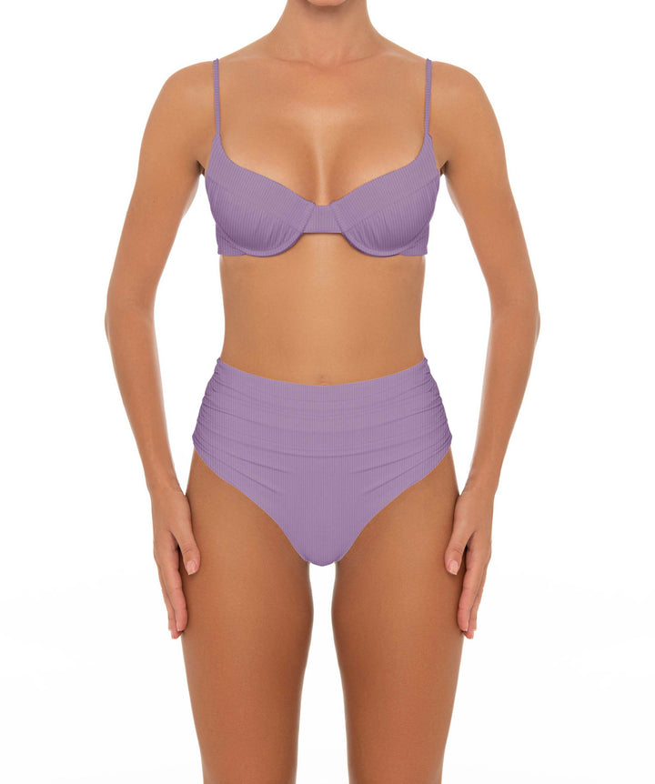 BSWS-B164 Side Shirred Highwaisted Bikini Bottom