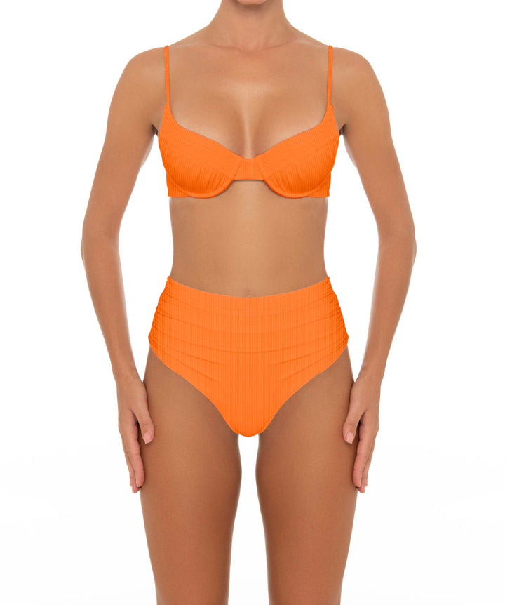 BSWS-T164 Underwire Shirred Cup Bikini Top