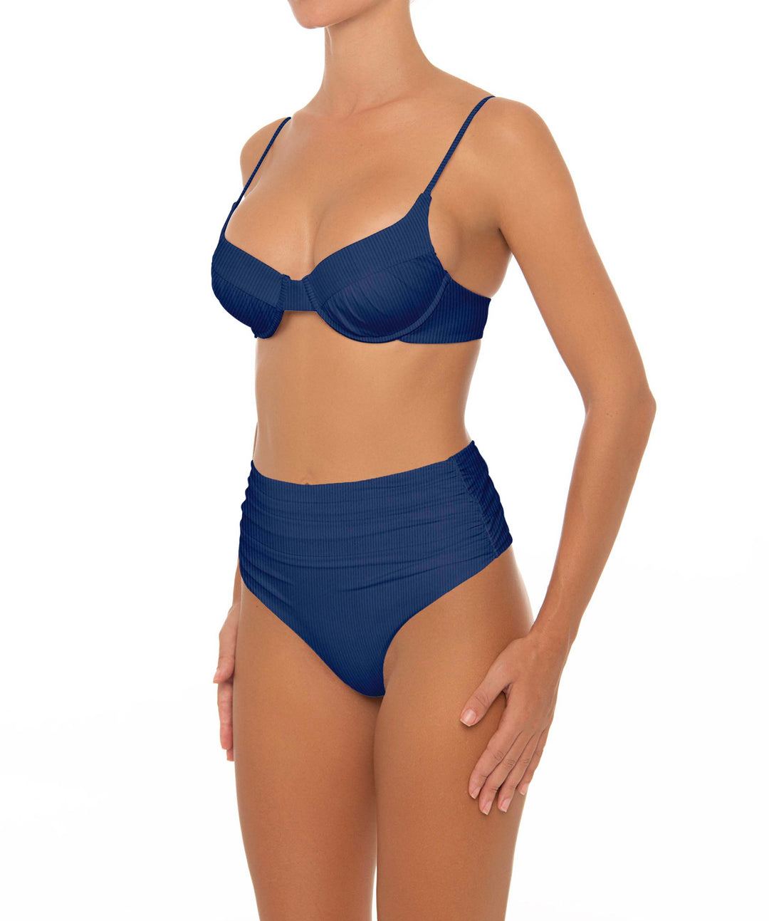 BSWS-T164 Underwire Shirred Cup Bikini Top