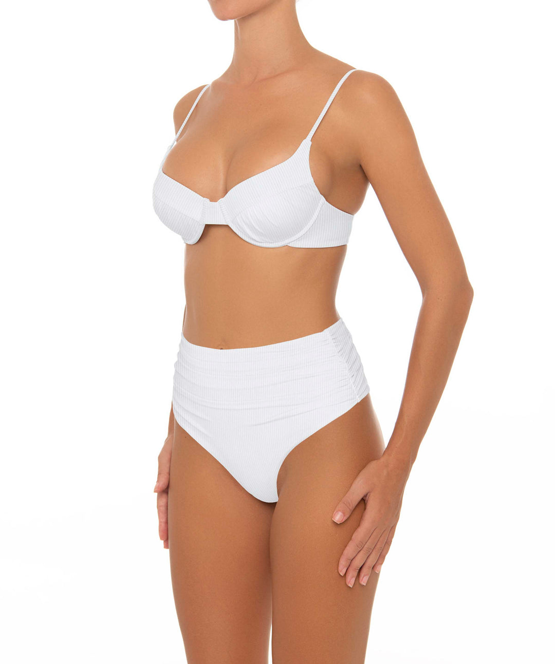 BSWS-T164 Underwire Shirred Cup Bikini Top