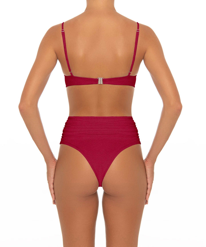 BSWS-T164 Underwire Shirred Cup Bikini Top