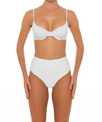 BSWS-B164 Side Shirred Highwaisted Bikini Bottom