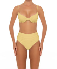 BSWS-B164 Side Shirred Highwaisted Bikini Bottom