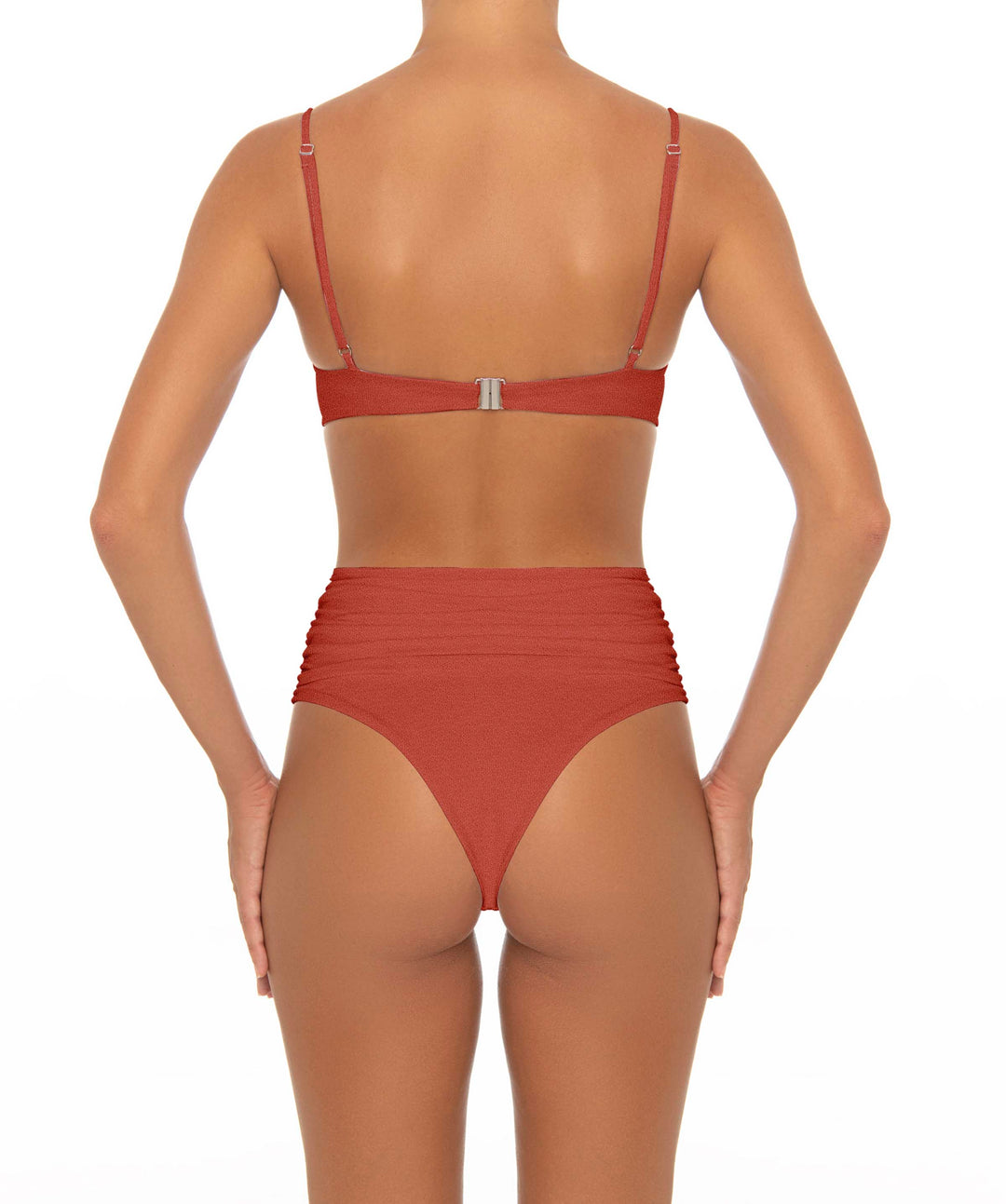BSWS-B164 Side Shirred Highwaisted Bikini Bottom