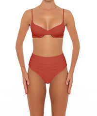 BSWS-T164 Underwire Shirred Cup Bikini Top