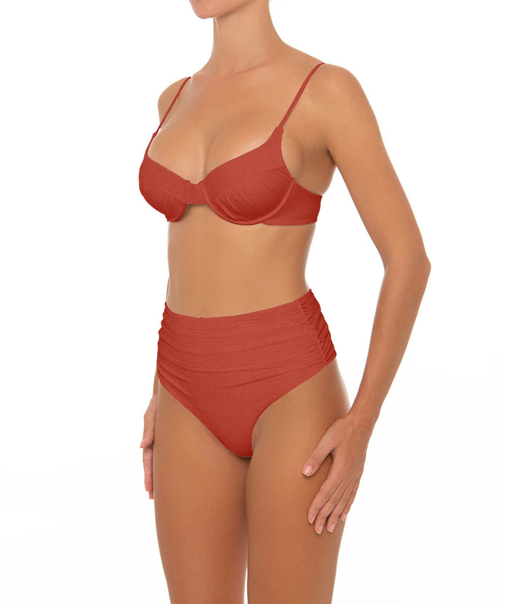 BSWS-T164 Underwire Shirred Cup Bikini Top