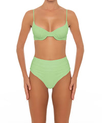 BSWS-B164 Side Shirred Highwaisted Bikini Bottom