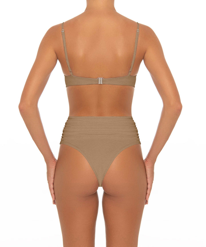 BSWS-T164 Underwire Shirred Cup Bikini Top