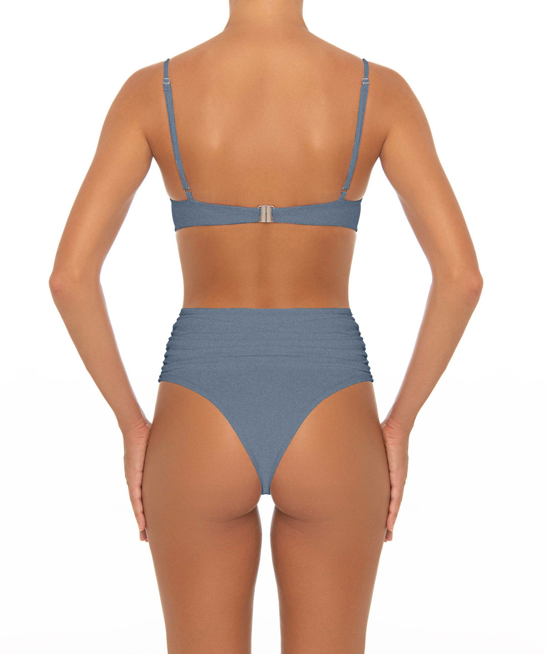 BSWS-B164 Side Shirred Highwaisted Bikini Bottom