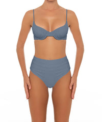BSWS-T164 Underwire Shirred Cup Bikini Top