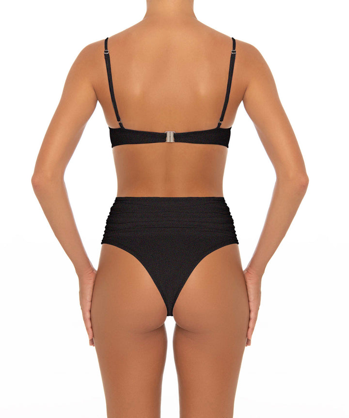 BSWS-B164 Side Shirred Highwaisted Bikini Bottom