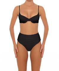 BSWS-T164 Underwire Shirred Cup Bikini Top
