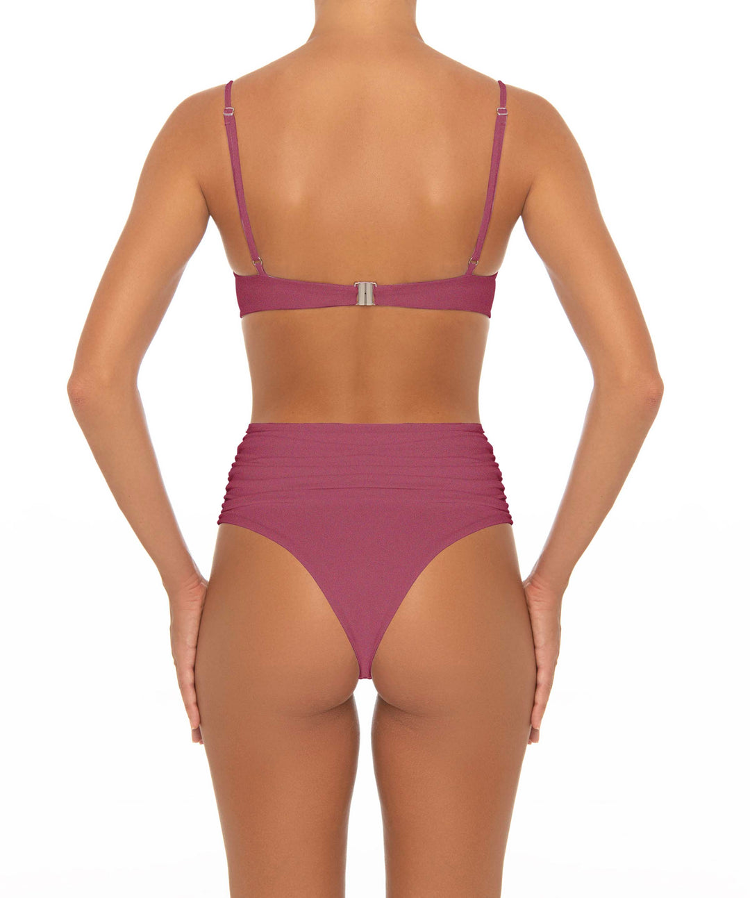 BSWS-B164 Side Shirred Highwaisted Bikini Bottom