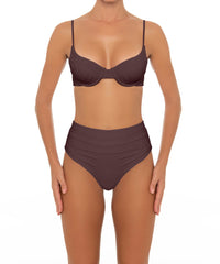 BSWS-T164 Underwire Shirred Cup Bikini Top