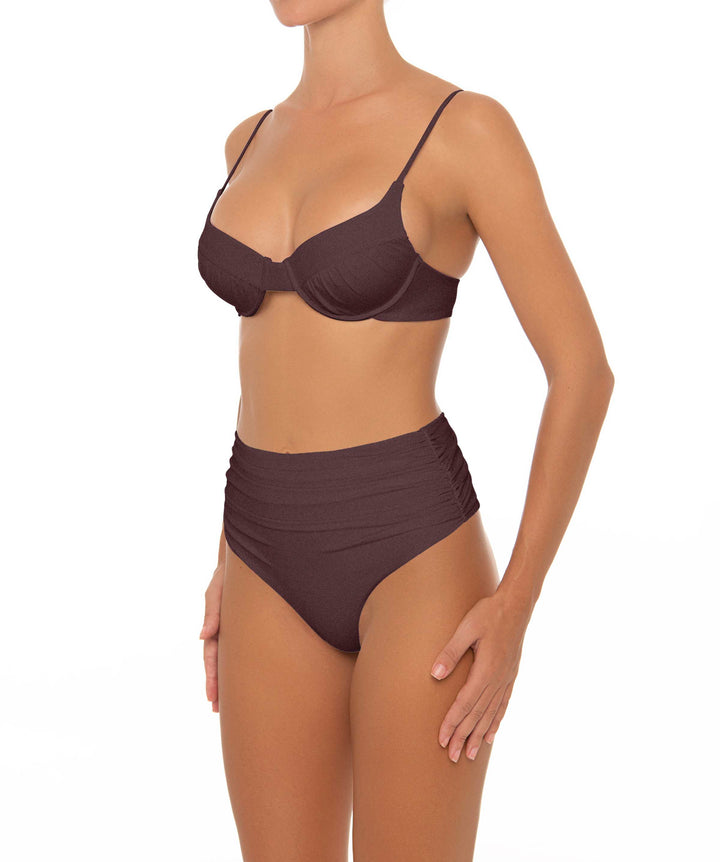 BSWS-T164 Underwire Shirred Cup Bikini Top