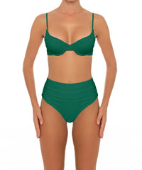 BSWS-B164 Side Shirred Highwaisted Bikini Bottom