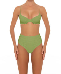 BSWS-B164 Side Shirred Highwaisted Bikini Bottom