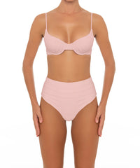 BSWS-B164 Side Shirred Highwaisted Bikini Bottom