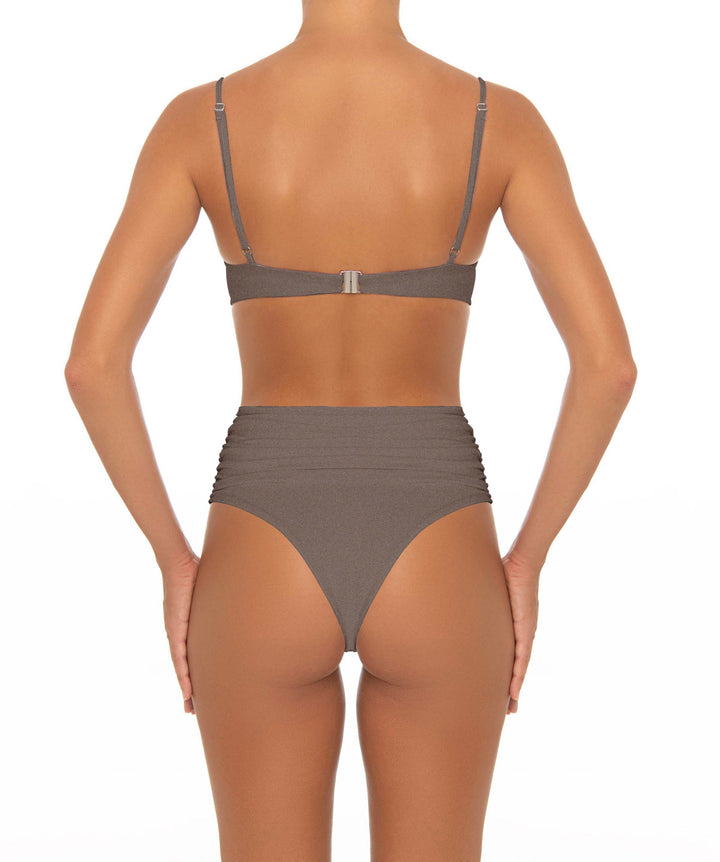 BSWS-B164 Side Shirred Highwaisted Bikini Bottom