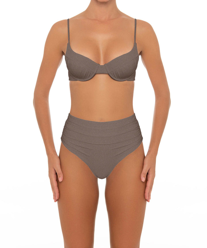 BSWS-T164 Underwire Shirred Cup Bikini Top