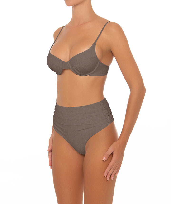 BSWS-T164 Underwire Shirred Cup Bikini Top