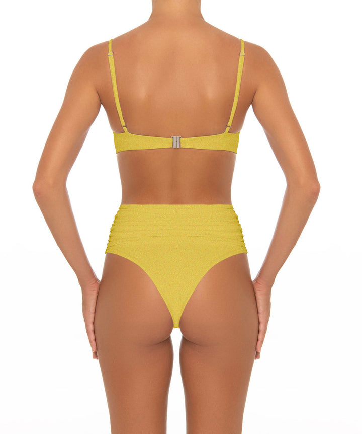 BSWS-B164 Side Shirred Highwaisted Bikini Bottom
