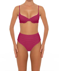 BSWS-T164 Underwire Shirred Cup Bikini Top
