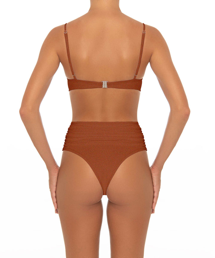 BSWS-B164 Side Shirred Highwaisted Bikini Bottom