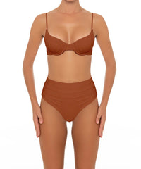 BSWS-T164 Underwire Shirred Cup Bikini Top