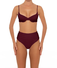 BSWS-T164 Underwire Shirred Cup Bikini Top