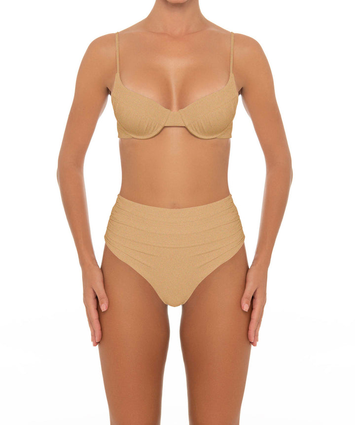 BSWS-T164 Underwire Shirred Cup Bikini Top