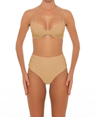 BSWS-T164 Underwire Shirred Cup Bikini Top