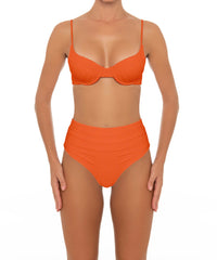 BSWS-B164 Side Shirred Highwaisted Bikini Bottom
