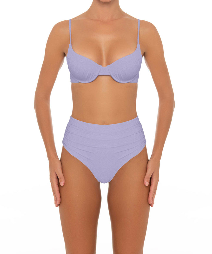 BSWS-B164 Side Shirred Highwaisted Bikini Bottom