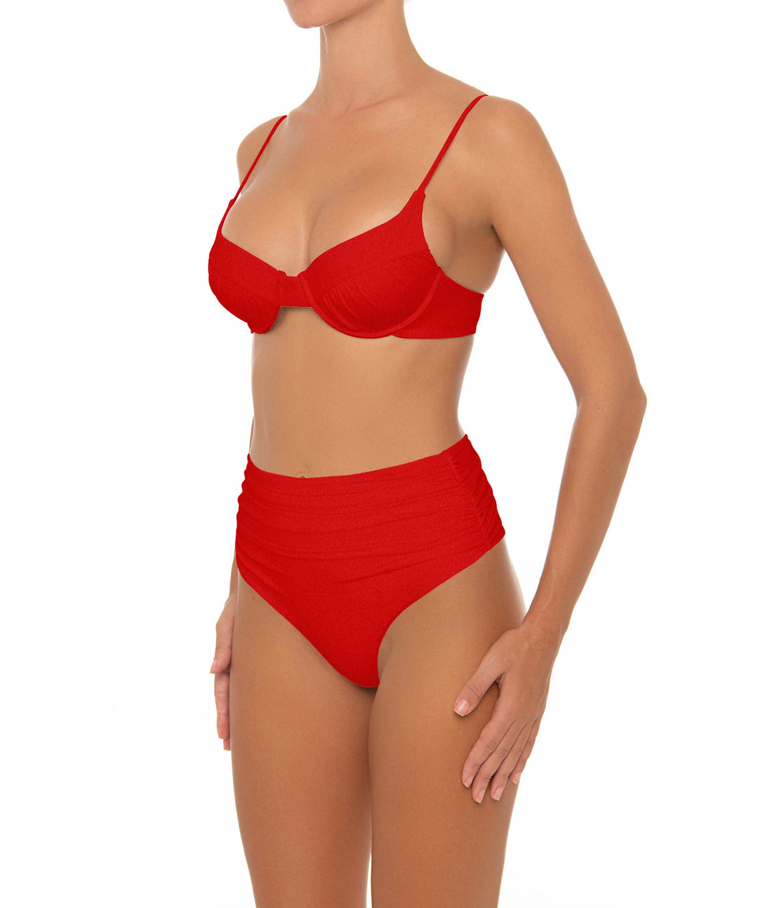 BSWS-T164 Underwire Shirred Cup Bikini Top