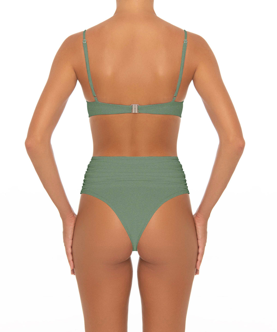 BSWS-B164 Side Shirred Highwaisted Bikini Bottom