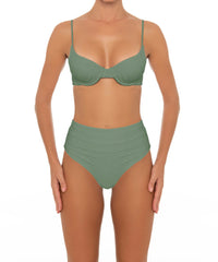 BSWS-T164 Underwire Shirred Cup Bikini Top
