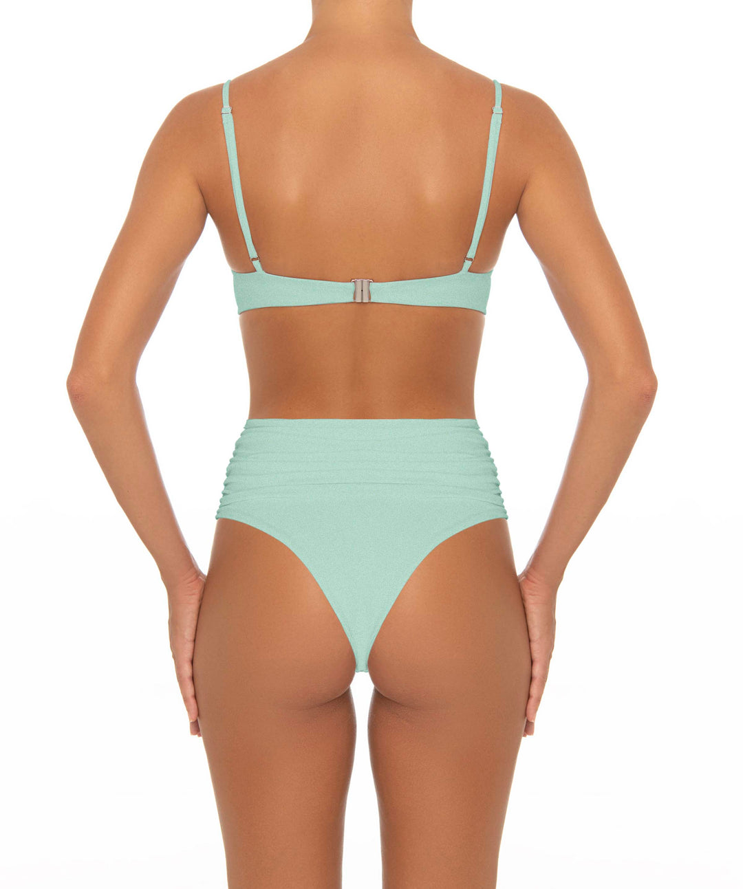 BSWS-B164 Side Shirred Highwaisted Bikini Bottom