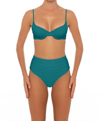 BSWS-T164 Underwire Shirred Cup Bikini Top