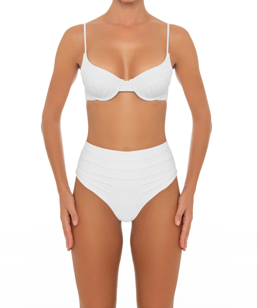 BSWS-B164 Side Shirred Highwaisted Bikini Bottom