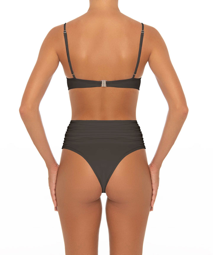 BSWS-B164 Side Shirred Highwaisted Bikini Bottom