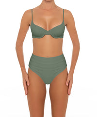 BSWS-B164 Side Shirred Highwaisted Bikini Bottom